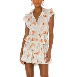 MISA Los Angeles Lilian Daydream Floral Ruffle Mini Dress Size S
